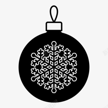 创意雪花树圣诞装饰品装饰假日图标图标
