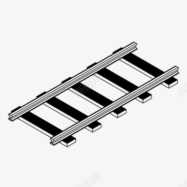 绿色铁轨铁轨铁路运输图标图标