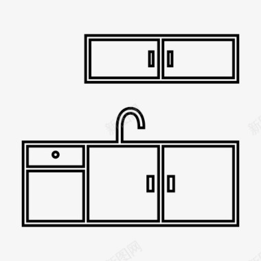 民国室内水槽室内厨房水槽图标图标