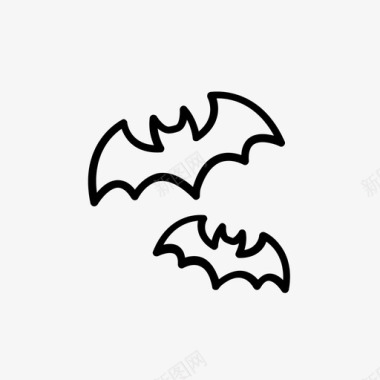 蝙蝠可怕的邪恶的蝙蝠图标图标