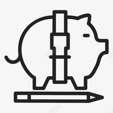 猪商业金融图标图标
