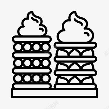 糕点面包房烘焙图标图标