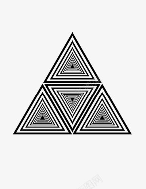 三角形几何形直线图标图标