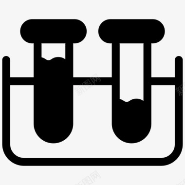 生物人体试管生物学实验图标图标