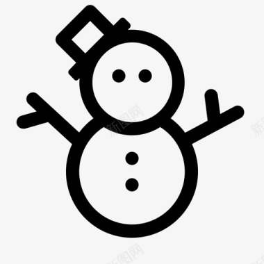 寒冷雪人圣诞节寒冷图标图标