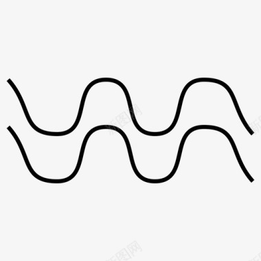 矢量矢量线条波浪曲线装饰图标图标