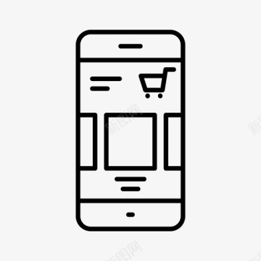 移动购物应用程序手机图标图标