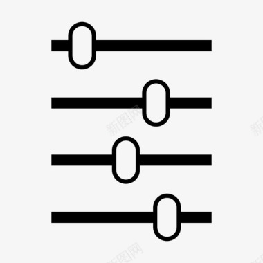 无线电调谐器均衡器混音器音乐图标图标