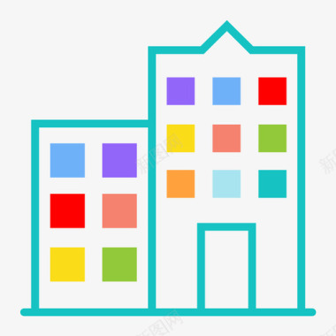 酒店圆桌大楼公司大楼酒店大楼图标图标