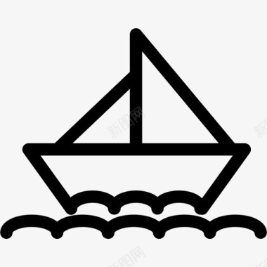 帆船冲浪船艇图标图标