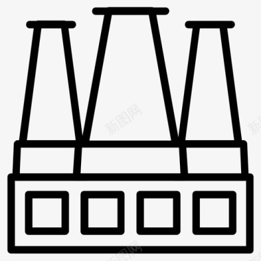 绿色环保企业工业企业工厂图标图标