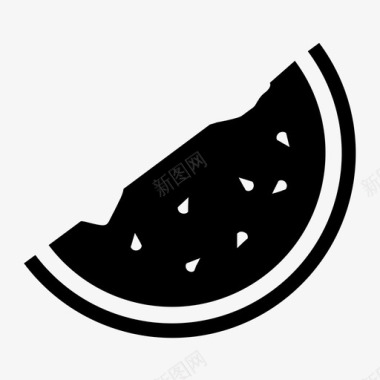 甜味西瓜食品新鲜图标图标
