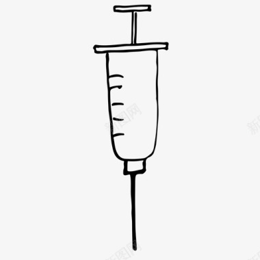 男性素描注射器医生医院图标图标