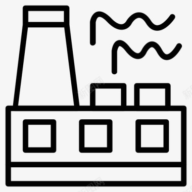 绿色环保企业发电厂企业工厂图标图标