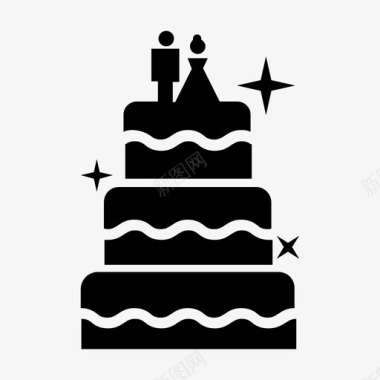结婚蛋糕幸福爱情图标图标