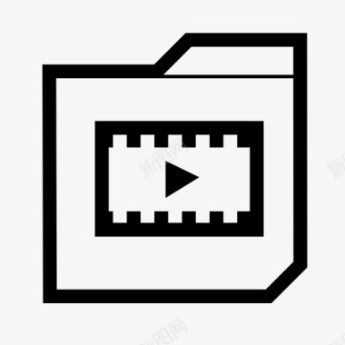 文件夹视频动画电影图标图标