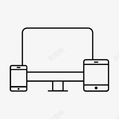 移动ui界面响应式计算机移动设备图标图标