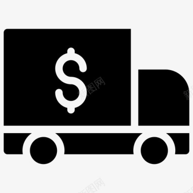 送货卡车卡车银行送货图标图标