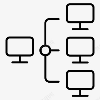 共享未来网络计算机连接图标图标