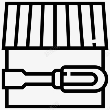 设计房屋房屋维修房屋螺丝刀图标图标
