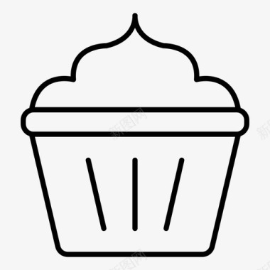 派对蛋糕蛋糕庆祝松饼图标图标