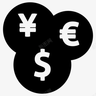 货币欧元美元图标图标