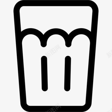玻璃杯饮料牛奶图标图标