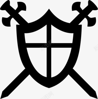 剑盾牌武器图标图标