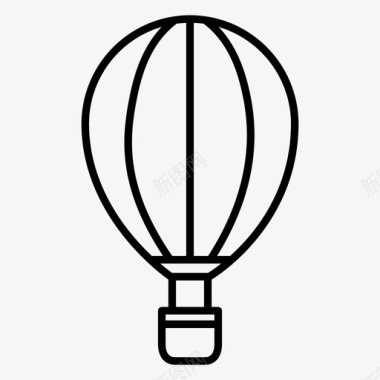 热气球飞行热气球飞行旅行图标图标