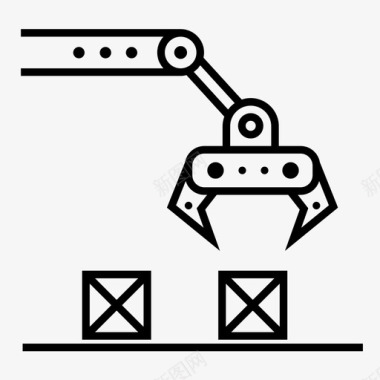 自动化生产线机械工业自动化工业机器人图标图标