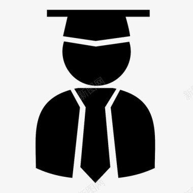 毕业大学生帽子图标图标