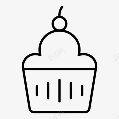 派对蛋糕蛋糕庆祝松饼图标图标