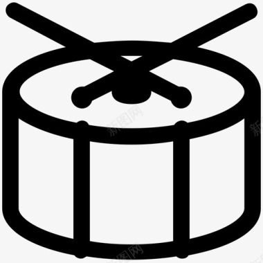 鼓庆典乐器图标图标