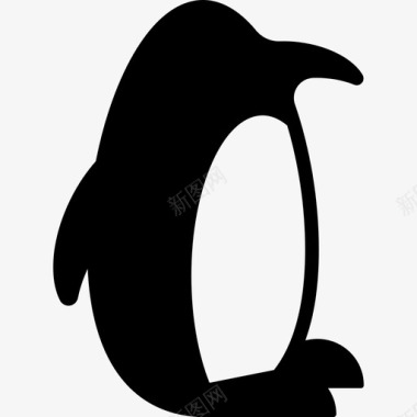 坐着的企鹅动物自由的动物图标图标