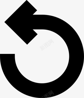 向左旋转返回后退翻转图标图标