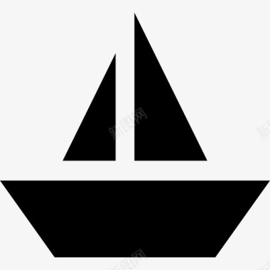 Papper帆船运输网络图形界面图标图标