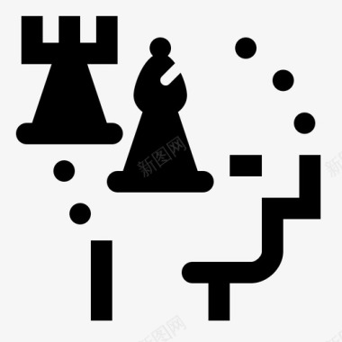 智慧健康养老策略象棋目标图标图标