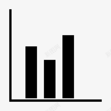 矢量条形旗图表分析条形图图标图标