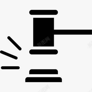 木槌拍卖锤法律图标图标