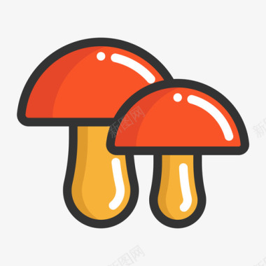 可爱手绘兔子蘑菇-Mushroom图标