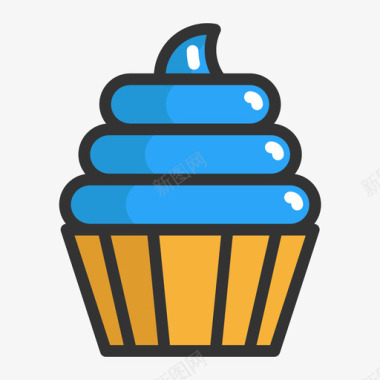 手绘感恩节食物蛋糕-Cupcake1图标