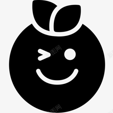 水果矢量微笑表情情绪图标图标