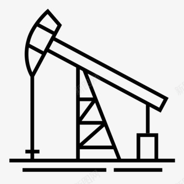 石油井架抽油机石油钻机图标图标