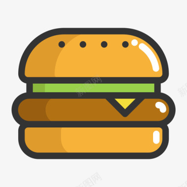水果水彩画汉堡包-Burger1图标