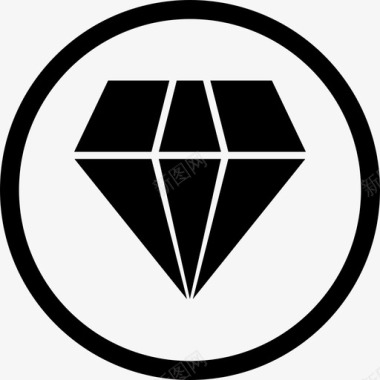 钻石圆圈宝石图标图标