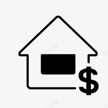 房子主页免抠png房租美元房子图标图标