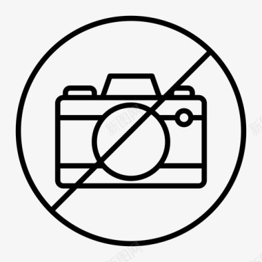 没有照相机旅行博物馆图标图标