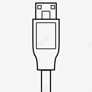 usb类型a插头端口图标图标