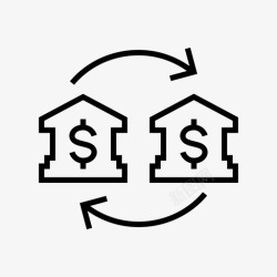 财务清算银行交易清算财务图标高清图片