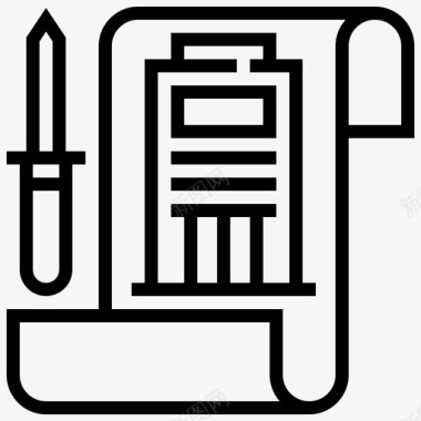 螺丝刀建筑建筑纸张图标图标